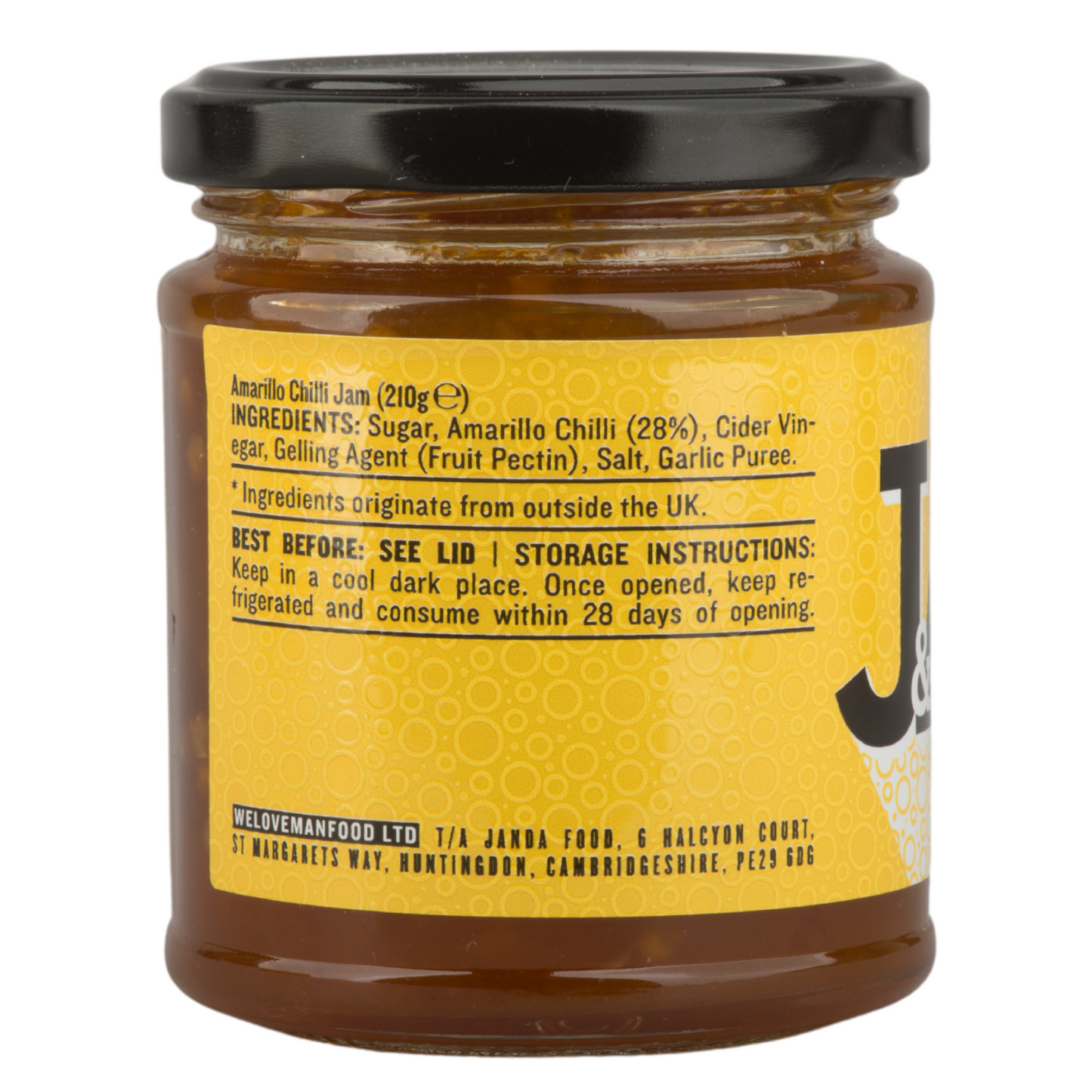 Amarillo Yellow Chilli Jam 210g | Sweet & Spicy Chilli Jam| Perfect accompaniment for cheese and barbecue food (Copy)
