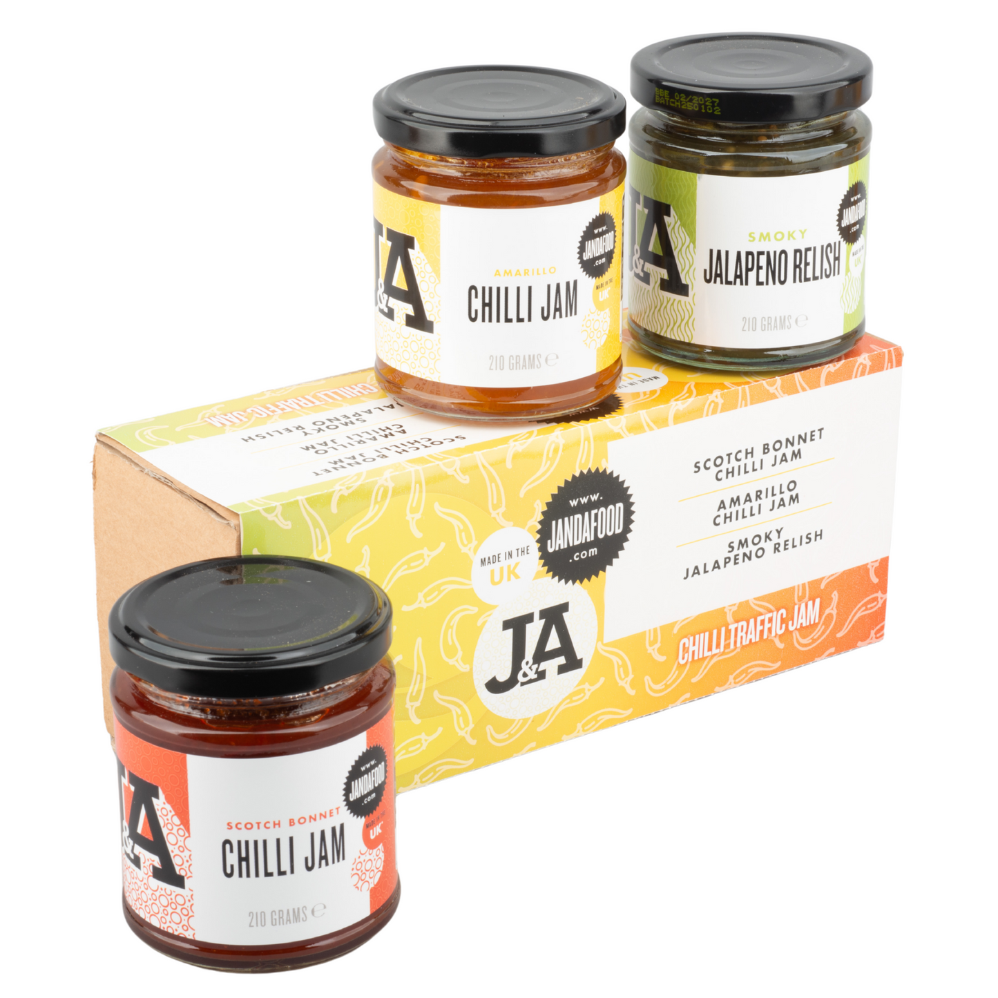 Traffic Chilli Jam Gift Box | A fiery selection of 3 different chilli jams and relishes