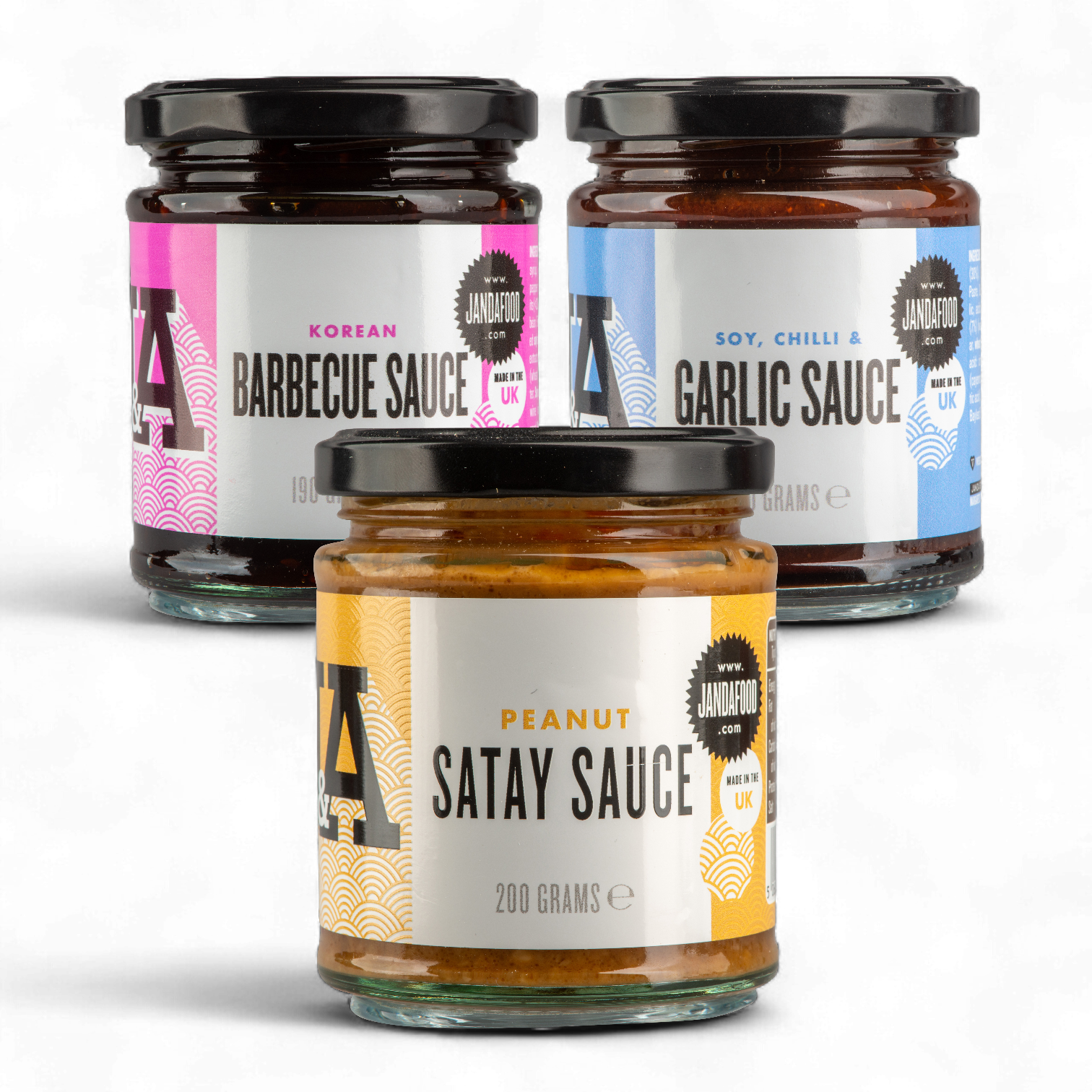 3 jars of Asian inspired sauces