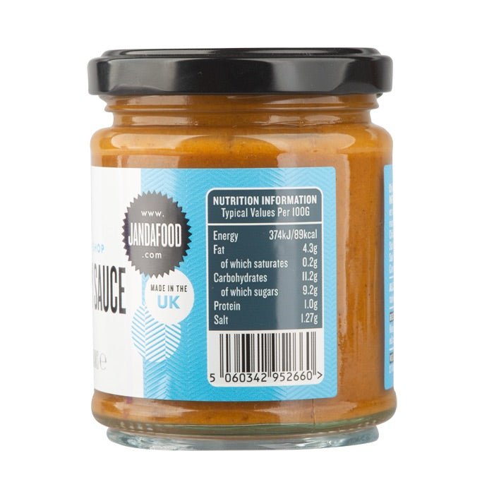 Chip shop curry sauce 190g showing nutrition panel and barcode
